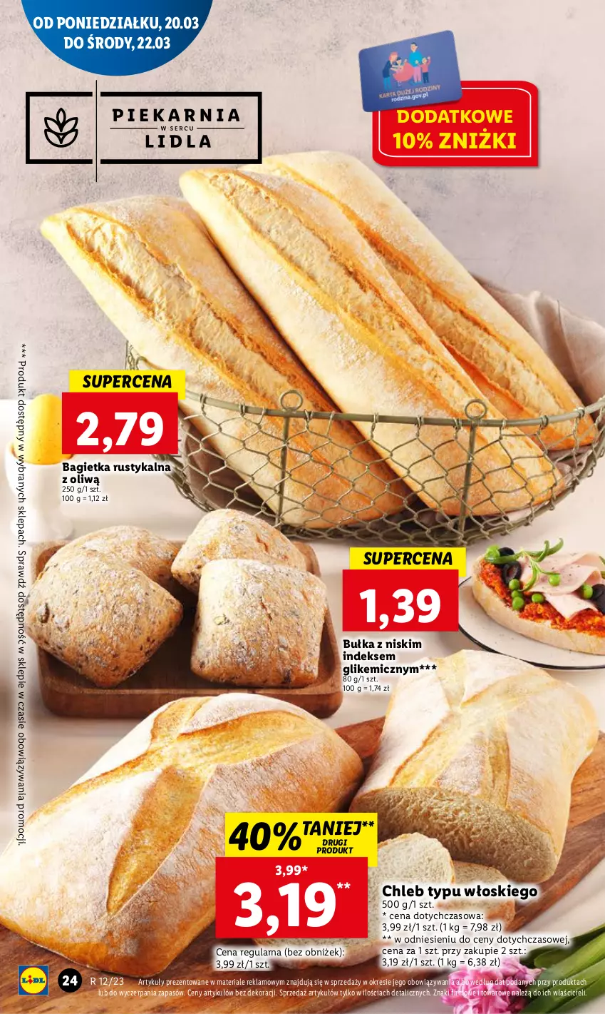 Gazetka promocyjna Lidl - GAZETKA - ważna 20.03 do 22.03.2023 - strona 26 - produkty: Bagietka, Bułka, Chleb, Chleb typu włoskiego, Rust