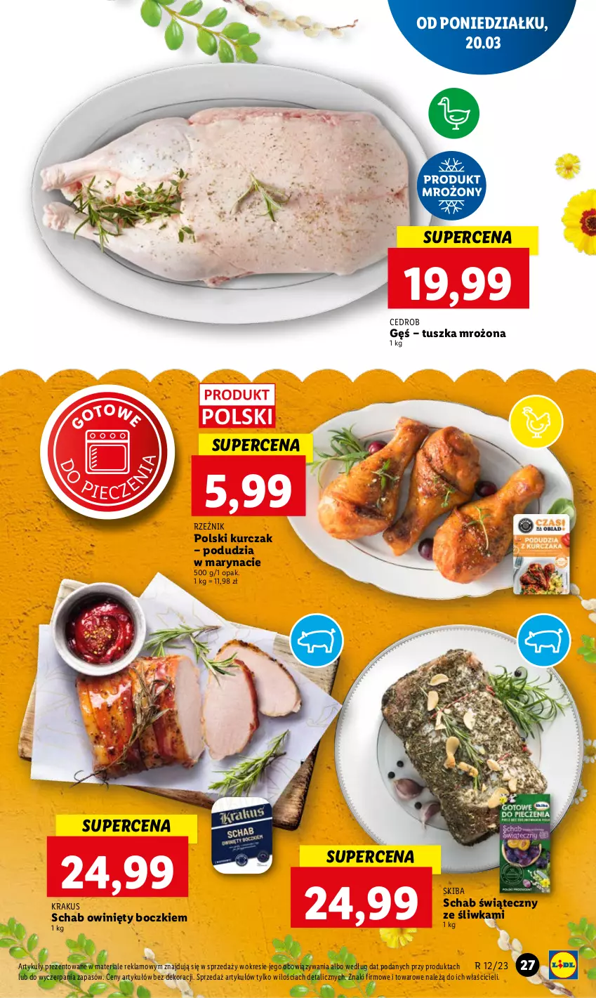 Gazetka promocyjna Lidl - GAZETKA - ważna 20.03 do 22.03.2023 - strona 29 - produkty: Krakus, Kurczak, Piec, Tusz