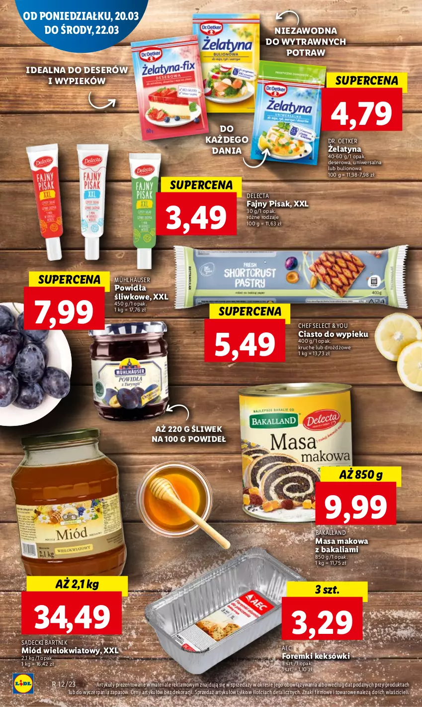 Gazetka promocyjna Lidl - GAZETKA - ważna 20.03 do 22.03.2023 - strona 50 - produkty: Bakalland, Bulion, Delecta, Deser, Fa, Foremki, Lion, Miód, Ser