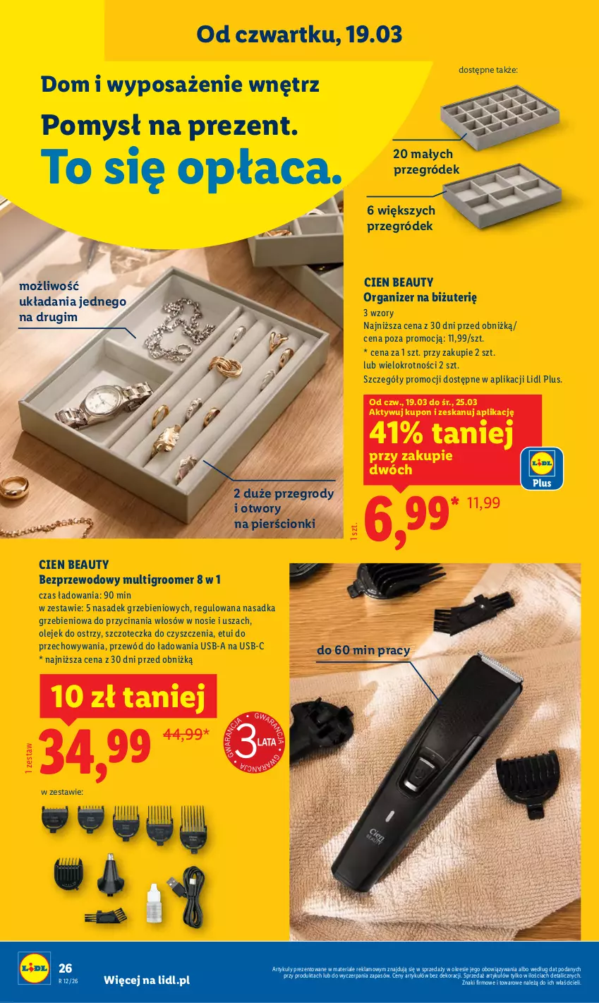 Gazetka promocyjna Lidl - Oferta ważna od 16.03 - ważna 16.03 do 21.03.2026 - strona 34 - produkty: Olej, Organizer, Przewód, Szczoteczka