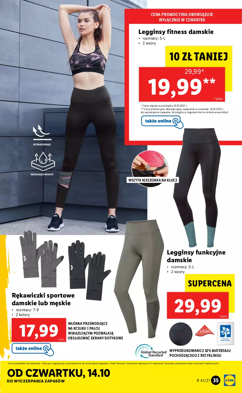 Gazetka promocyjna Lidl - GAZETKA - ważna 11.10 do 17.10.2021 - strona 35 - produkty: Ekrany, Gin, Legginsy, LG, Por, Sport