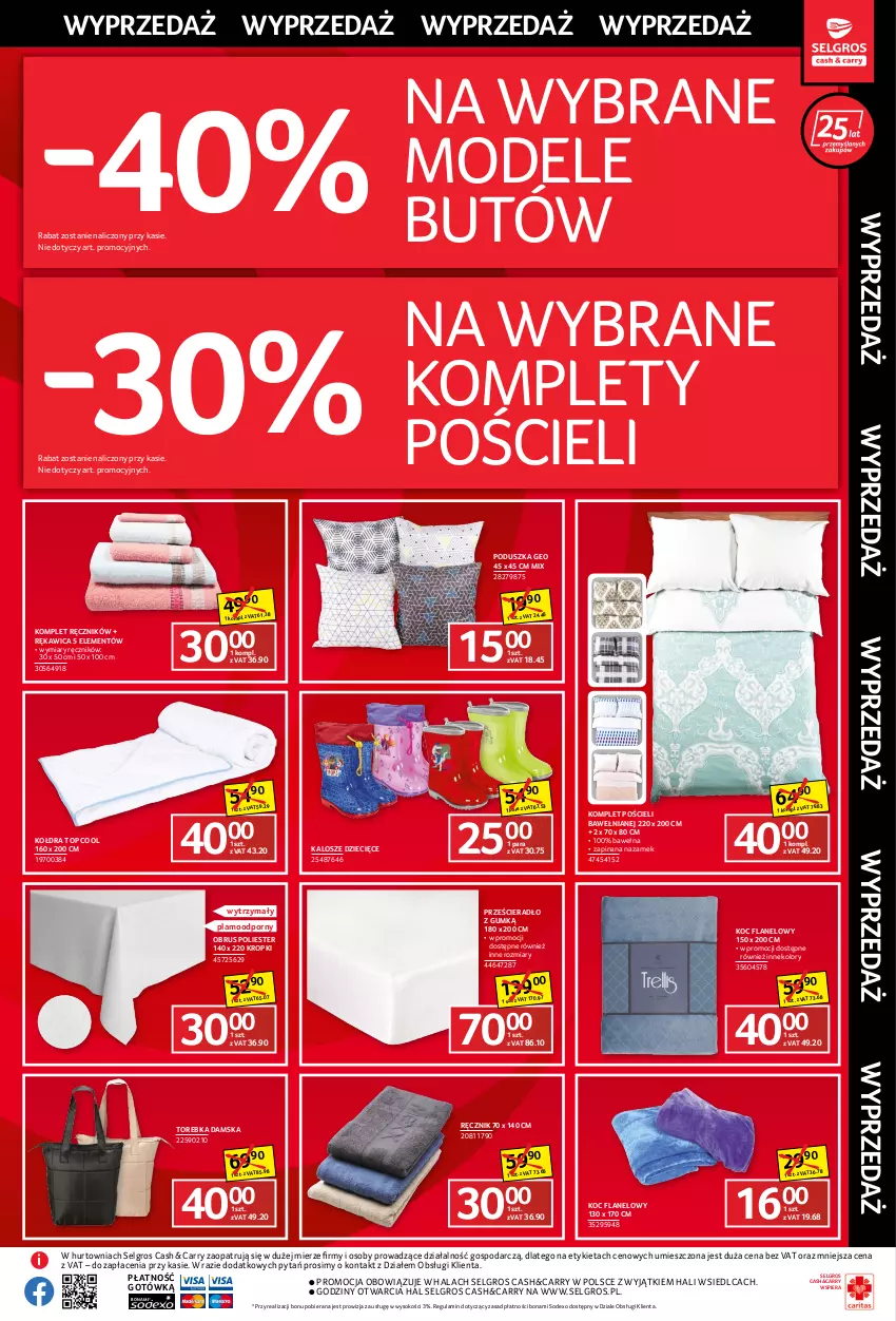 Gazetka promocyjna Selgros - Katalog Wyprzedaż - ważna 22.09 do 05.10.2022 - strona 7 - produkty: Dzieci, Koc, Kołdra, Komplet pościeli, LG, Obrus, Poduszka, Por, Pościel, Prześcieradło, Ręcznik, Sok, Top, Torebka, Wełna