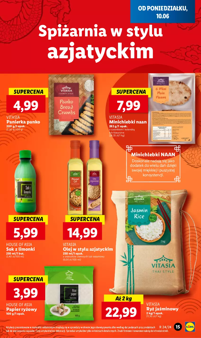 Gazetka promocyjna Lidl - GAZETKA - ważna 10.06 do 12.06.2024 - strona 19 - produkty: Chleb, House of Asia, Olej, Papier, Papier ryżowy, Ryż, Sezam, Sok