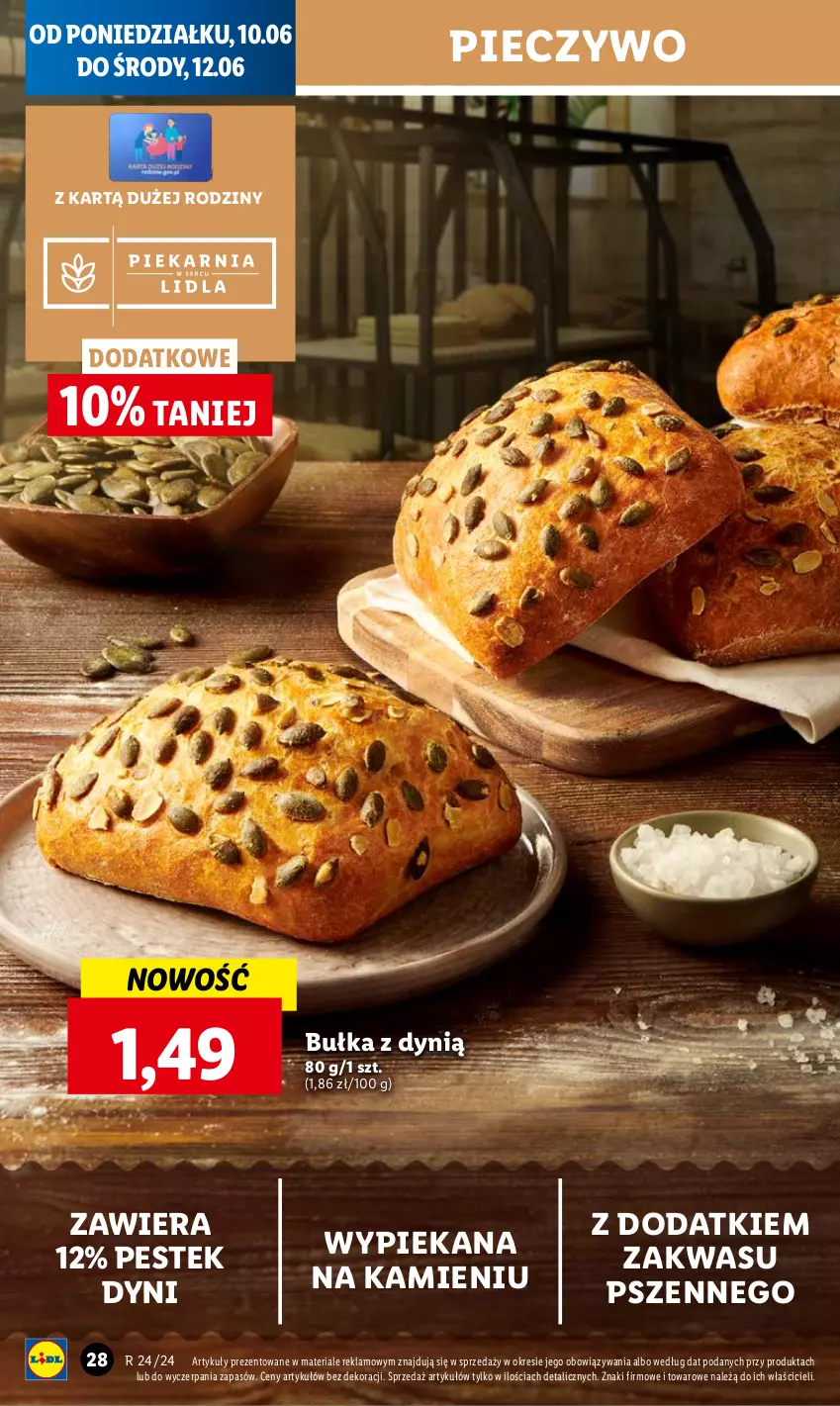 Gazetka promocyjna Lidl - GAZETKA - ważna 10.06 do 12.06.2024 - strona 32 - produkty: Bułka, Dynią, Piec, Pieczywo, Stek