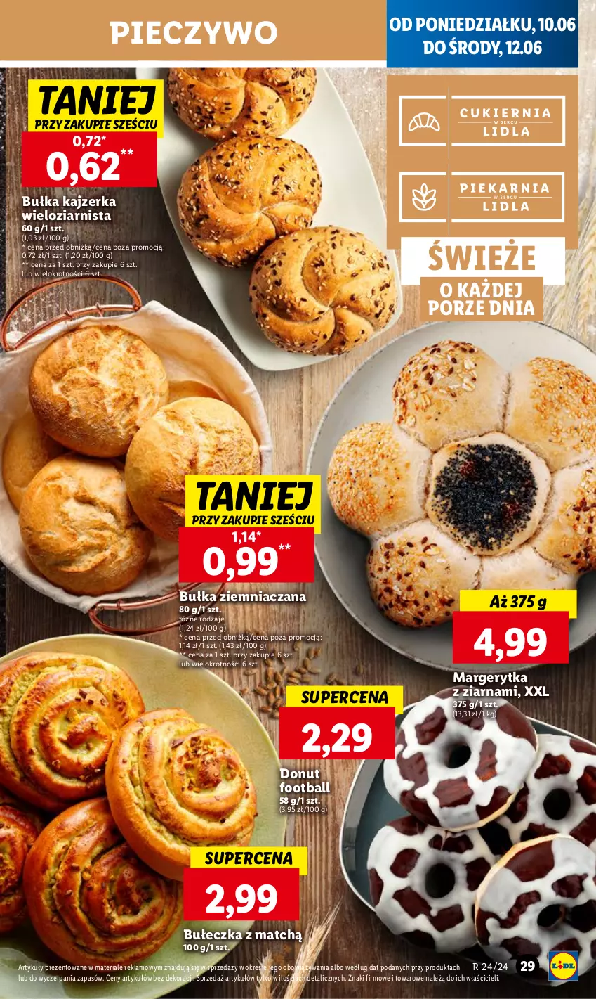 Gazetka promocyjna Lidl - GAZETKA - ważna 10.06 do 12.06.2024 - strona 33 - produkty: Bułka, Donut, Kajzerka, Piec, Pieczywo, Por