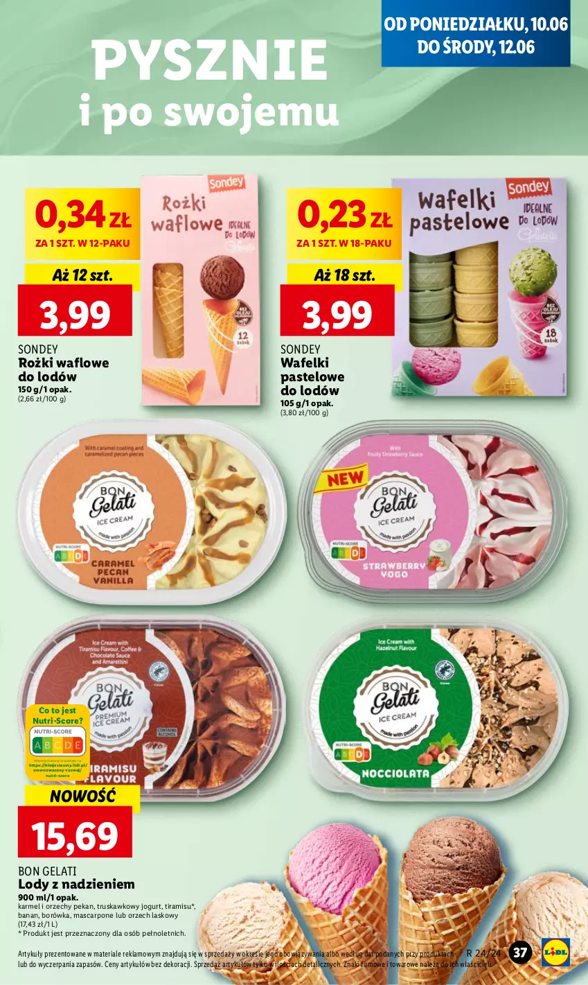 Gazetka promocyjna Lidl - GAZETKA - ważna 10.06 do 12.06.2024 - strona 43 - produkty: Borówka, Jogurt, Lody, Mascarpone, Wazon