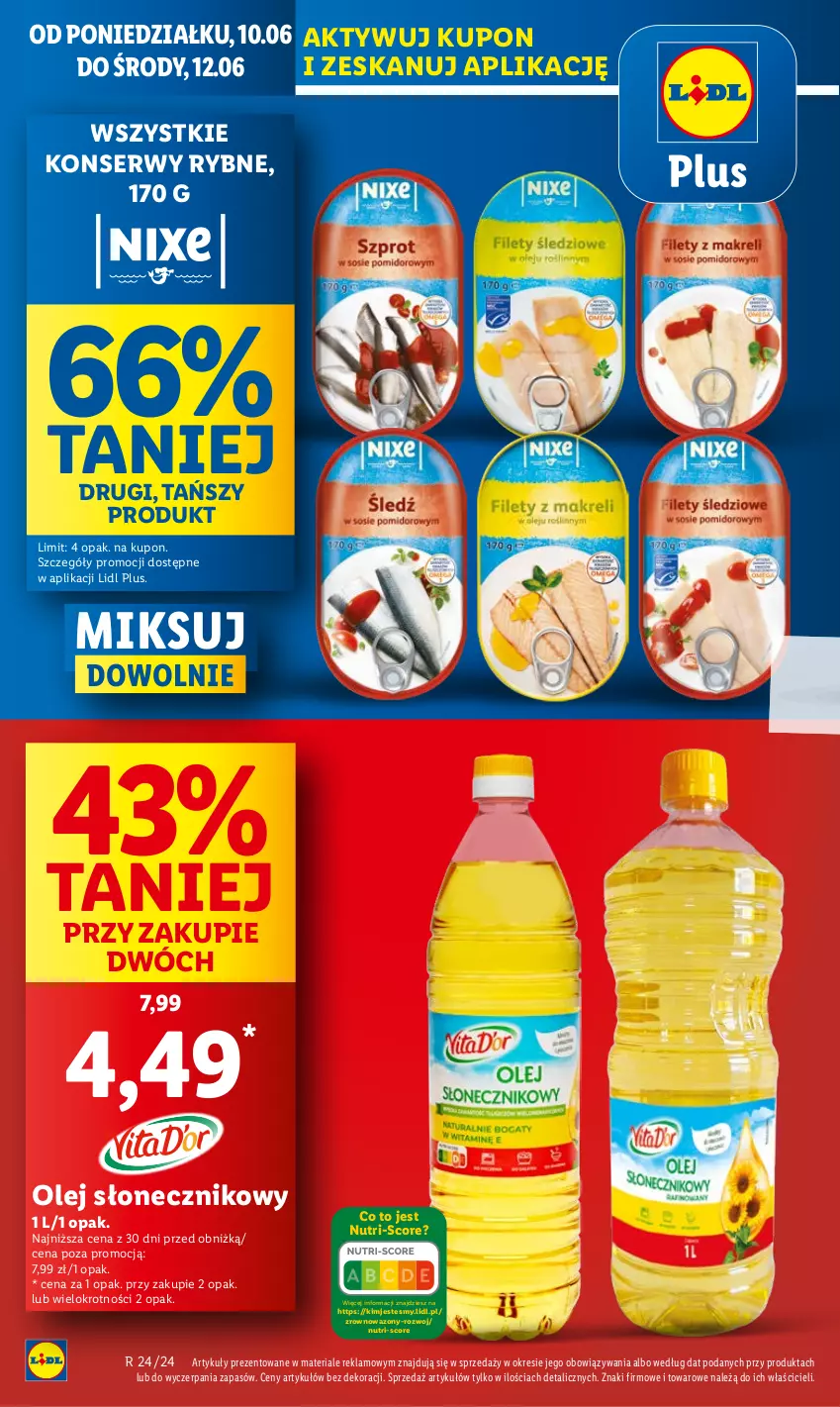 Gazetka promocyjna Lidl - GAZETKA - ważna 10.06 do 12.06.2024 - strona 6 - produkty: Olej, Olej słonecznikowy, Ser, Wazon