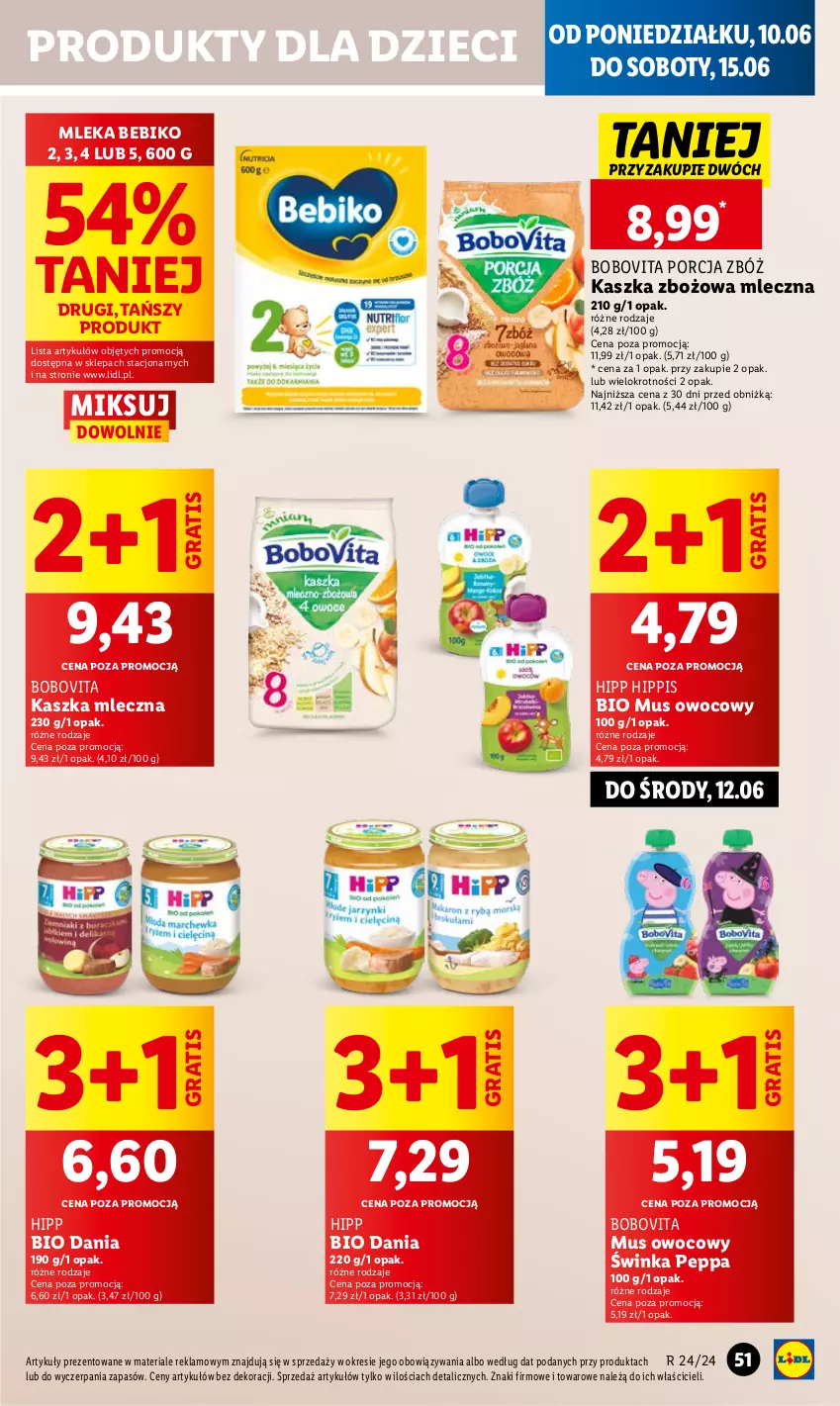 Gazetka promocyjna Lidl - GAZETKA - ważna 10.06 do 12.06.2024 - strona 61 - produkty: Bebiko, BoboVita, Dzieci, Gra, HiPP, Hipp Bio, Inka, Mus, Por