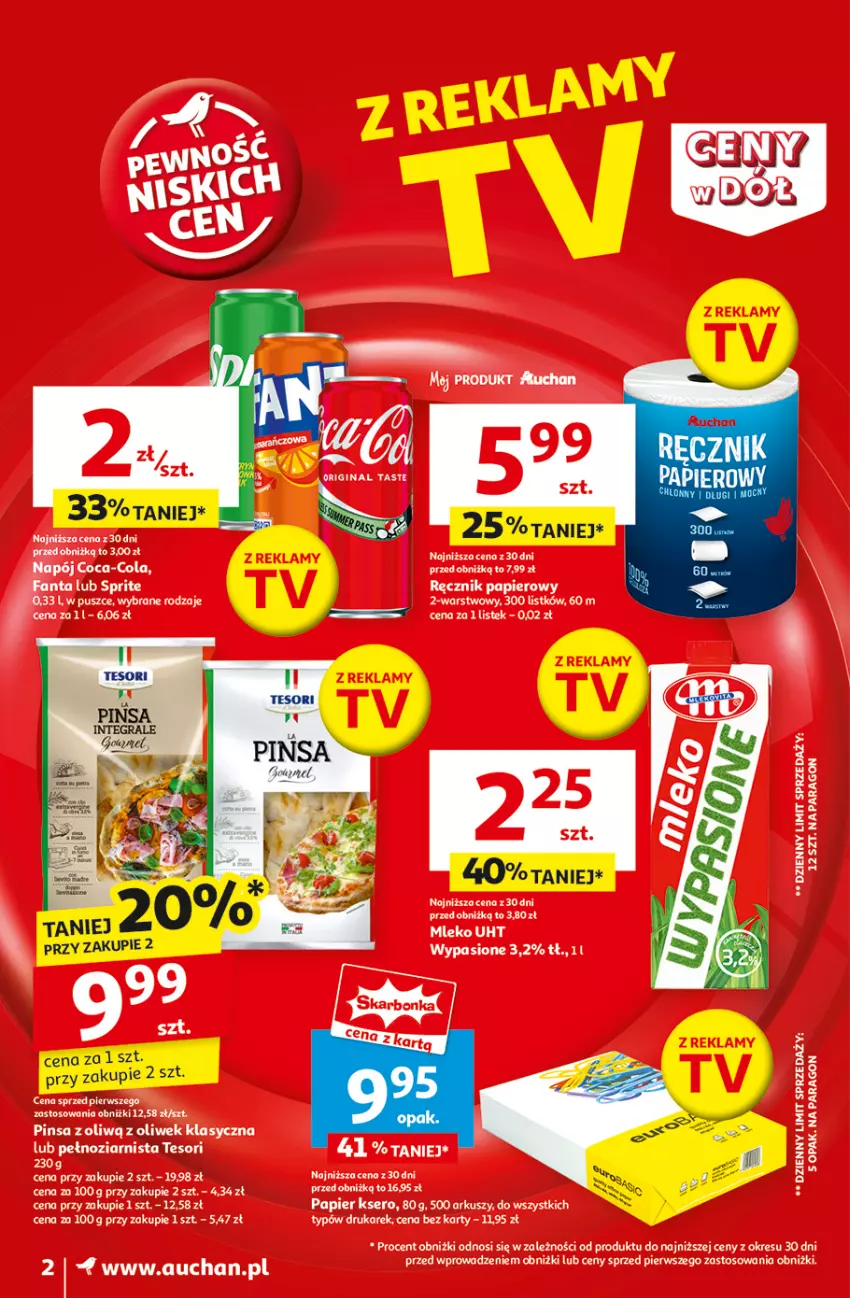 Gazetka promocyjna Auchan - Gazetka CENY W DÓŁ Hipermarket Auchan - ważna 02.01 do 08.01.2025 - strona 2 - produkty: Fa, Fanta, Papier, Ser, Sprite, Wagi