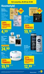 Gazetka promocyjna Lidl - GAZETKA - Gazetka - ważna od 27.09 do 27.09.2025 - strona 47 - produkty: Woda perfumowana, Nivea Men, Perfum, Maska do twarzy, Woda, Maska, Nivea