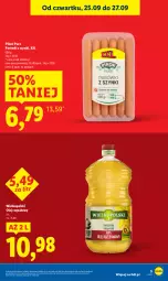 Gazetka promocyjna Lidl - GAZETKA - Gazetka - ważna od 27.09 do 27.09.2025 - strona 5 - produkty: Pur, Parówki, Parówki z szynki, PIKOK, Olej rzepakowy, Olej