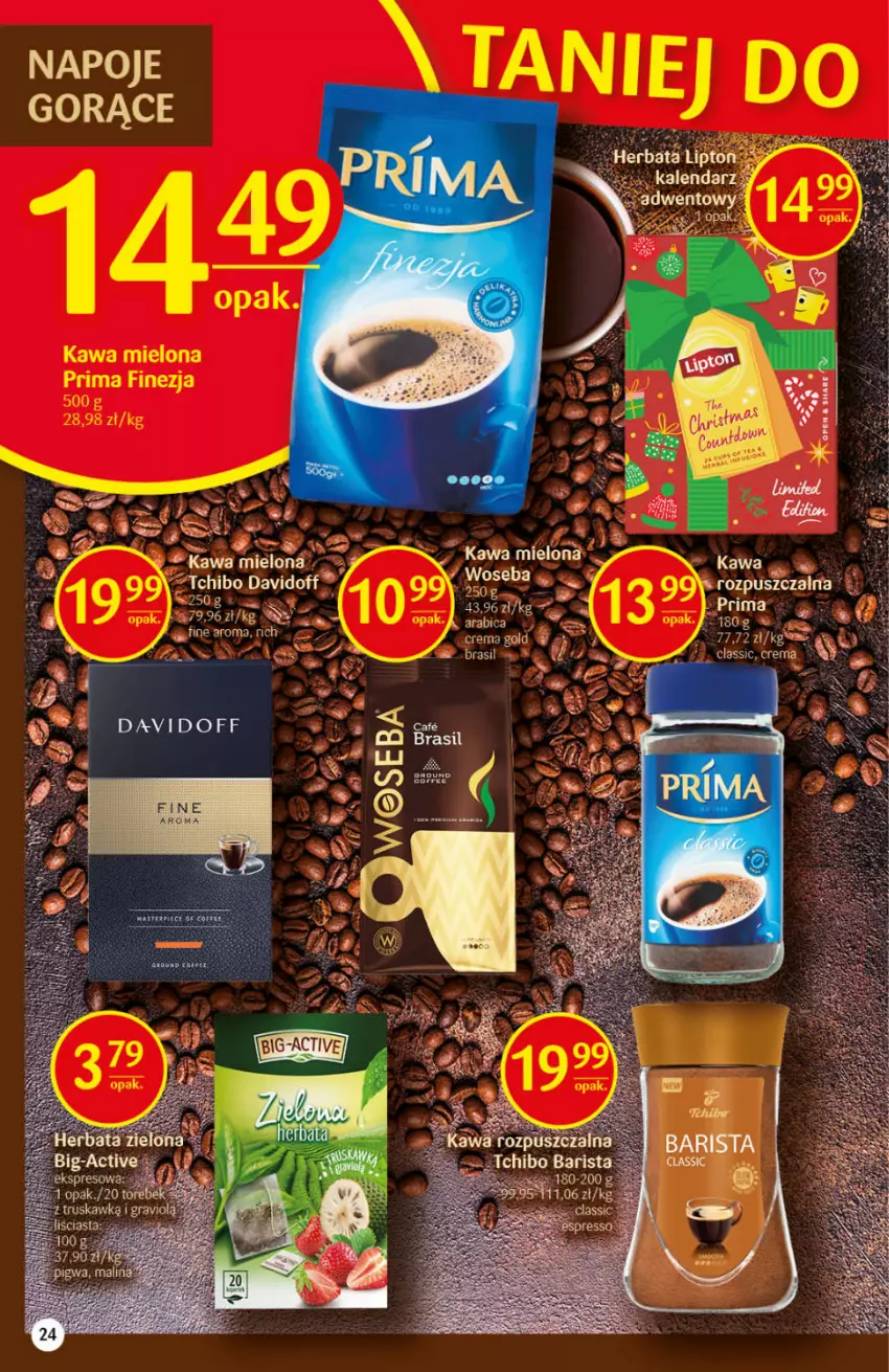 Gazetka promocyjna Delikatesy Centrum - Gazetka DC47 n. fresh - ważna 25.11 do 01.12.2021 - strona 24 - produkty: Davidoff, Herbata, Napoje, Por, Tchibo