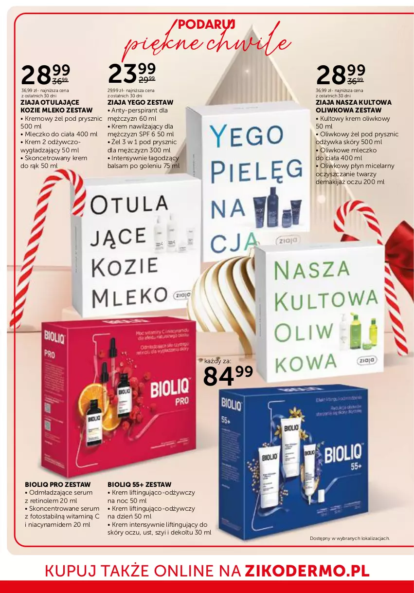 Gazetka promocyjna Ziko - Gazetka Ziko Dermo - ważna 31.10 do 13.11.2024 - strona 20 - produkty: Balsam po goleniu, Krem do rąk, Krem nawilżający, Makijaż, Mleczko, Mleczko do ciała, Mleko, Odmładzające serum, Odżywka, Płyn micelarny, Rum, Ser, Serum, Ziaja