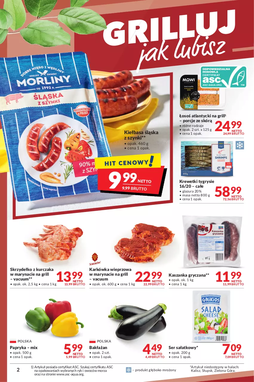 Gazetka promocyjna Makro - [Oferta promocyjna] Artykuły spożywcze i przemysłowe - ważna 26.07 do 08.08.2022 - strona 2 - produkty: Glazura, Grill, Gry, Karkówka wieprzowa, Kasza, Kaszanka, Kiełbasa, Kiełbasa śląska, Krewetki, Kurczak, Lazur, Papryka, Por, Sałat, Ser