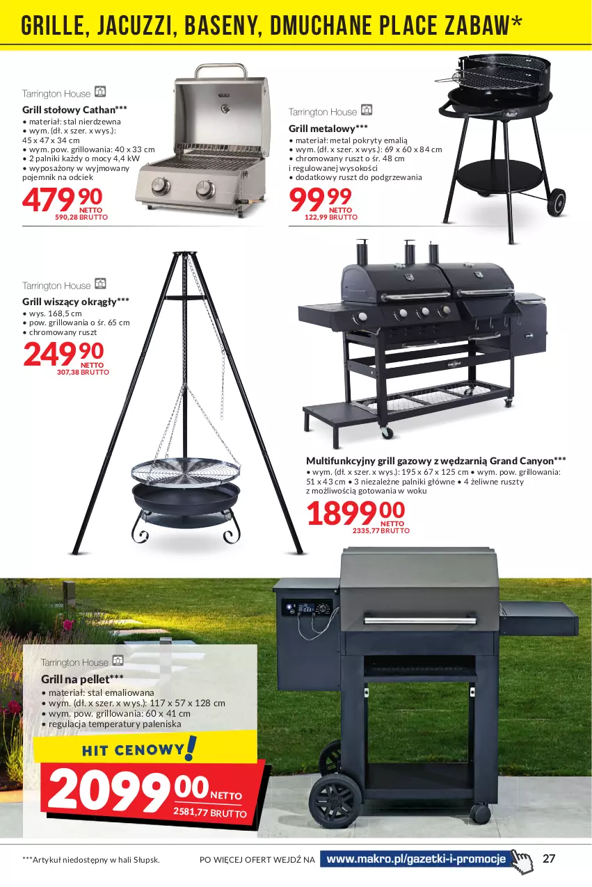 Gazetka promocyjna Makro - [Oferta promocyjna] Artykuły spożywcze i przemysłowe - ważna 26.07 do 08.08.2022 - strona 27 - produkty: Gra, Grill, Grill gazowy, Pellet, Pojemnik, Sok