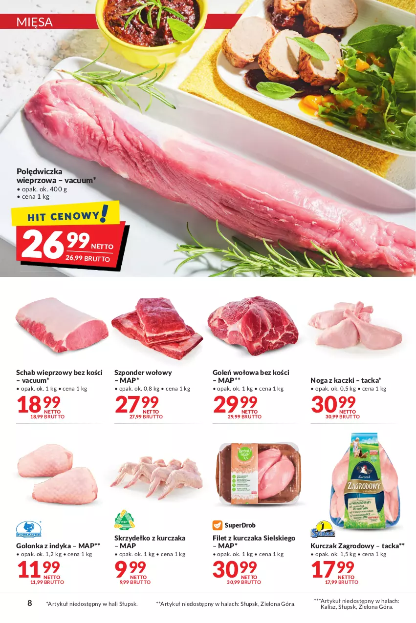 Gazetka promocyjna Makro - [Oferta promocyjna] Artykuły spożywcze i przemysłowe - ważna 26.07 do 08.08.2022 - strona 8 - produkty: Golonka z indyka, Kurczak, Noga z kaczki, Polędwiczka wieprzowa, Schab wieprzowy, Szponder wołowy