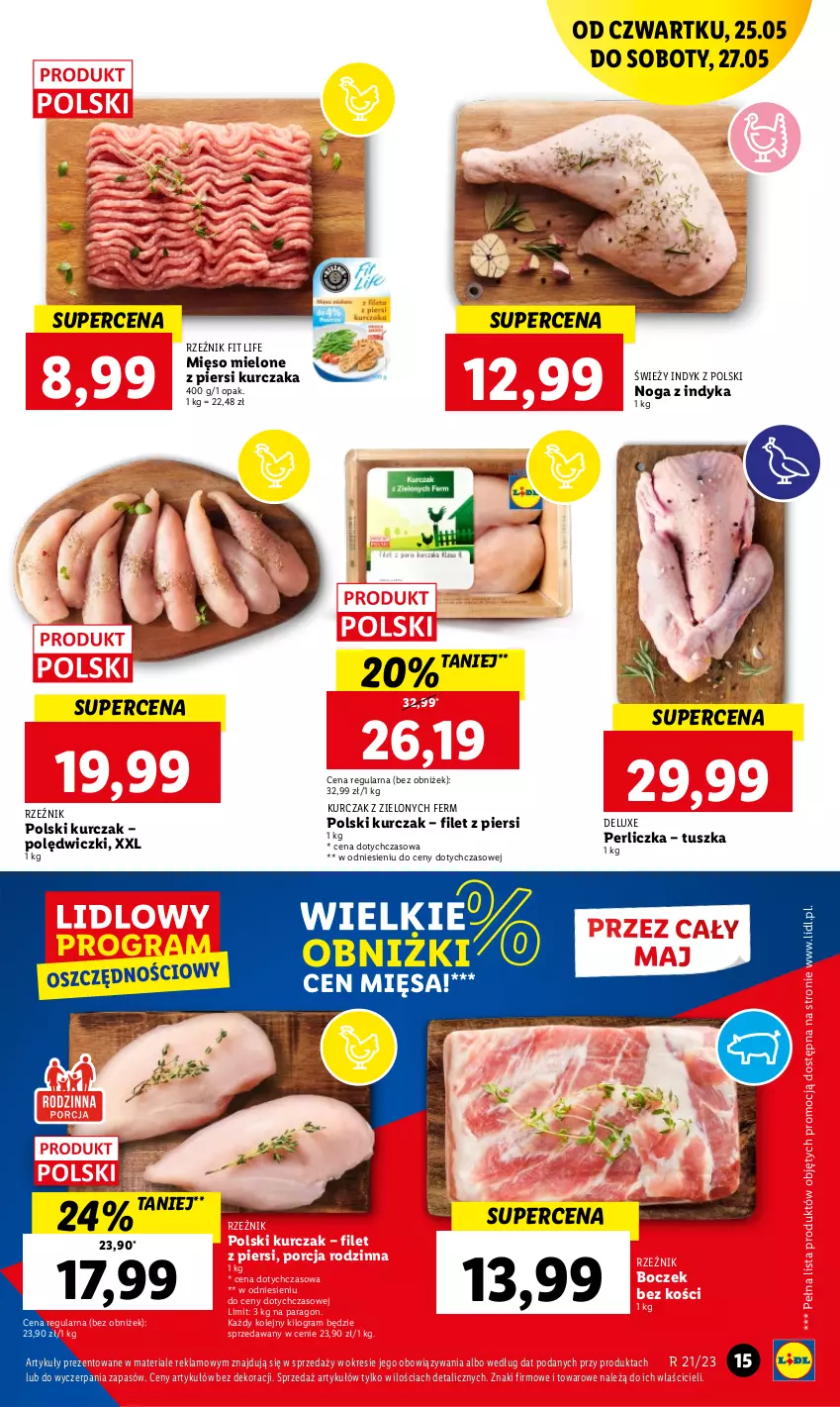 Gazetka promocyjna Lidl - GAZETKA - ważna 25.05 do 27.05.2023 - strona 17 - produkty: Boczek, Boczek bez kości, Gra, Kurczak, Mięso, Mięso mielone, Olej, Perliczka, Por, Tusz