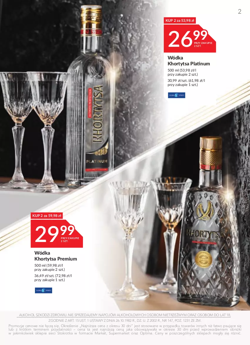 Gazetka promocyjna Stokrotka - Oferta alkoholowa - ważna 29.02 do 26.03.2024 - strona 2 - produkty: Optima, Wódka