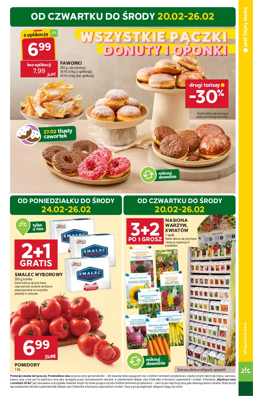 Gazetka promocyjna Stokrotka - Supermarket - ważna 20.02 do 26.02.2025 - strona 5 - produkty: Fa, Faworki, Gra, HP, Pomidory, Smalec