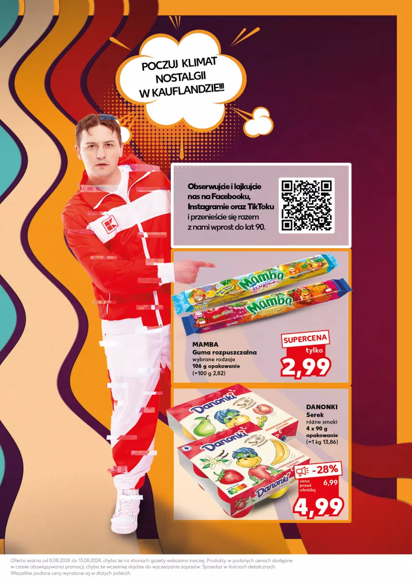 Gazetka promocyjna Kaufland - Kaufland - ważna 12.08 do 13.08.2024 - strona 29 - produkty: Danonki, Fa, Gra, Guma rozpuszczalna, LG, Mamba, Ser, Serek