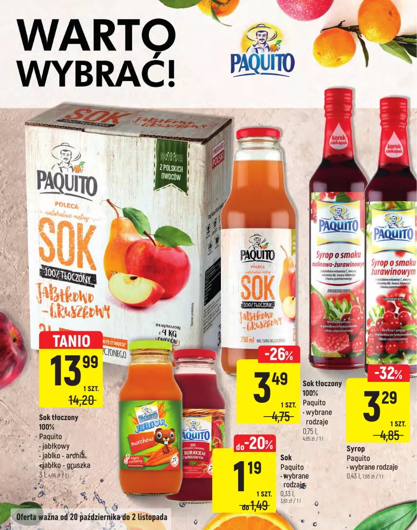 Gazetka promocyjna Intermarche - Gazetka Intermarche - ważna 20.10 do 02.11.2022 - strona 14 - produkty: Sok, Syrop, Top