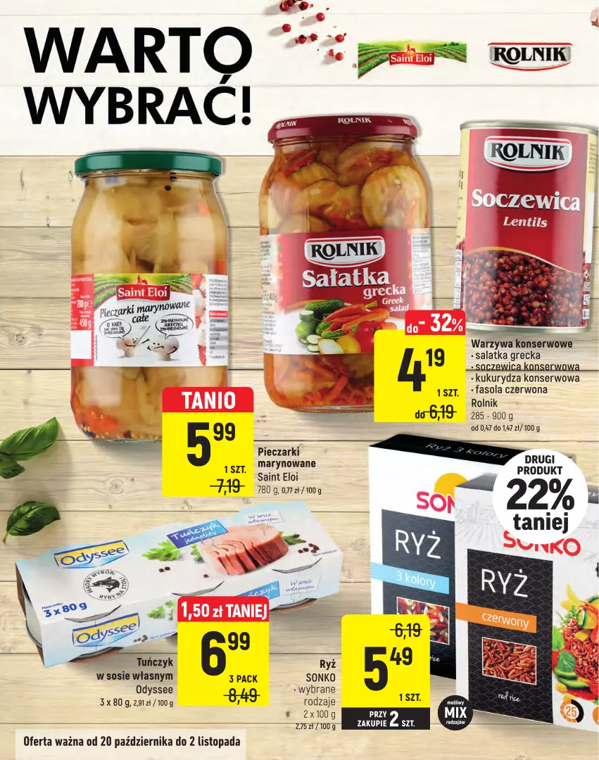 Gazetka promocyjna Intermarche - Gazetka Intermarche - ważna 20.10 do 02.11.2022 - strona 8 - produkty: Fa, Fasola, Kukurydza, Kukurydza konserwowa, Piec, Rolnik, Ryż, Ser, Sonko, Sos, Top, Tuńczyk, Warzywa, Warzywa konserwowe