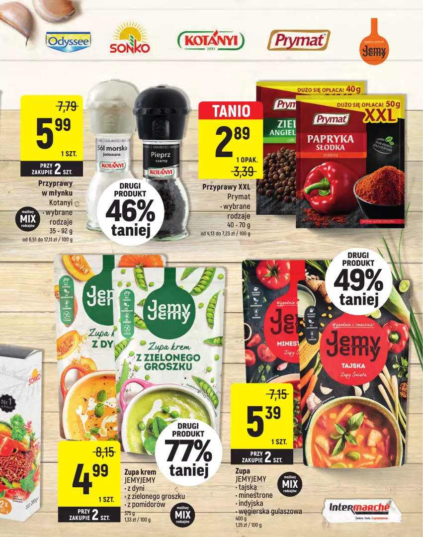 Gazetka promocyjna Intermarche - Gazetka Intermarche - ważna 20.10 do 02.11.2022 - strona 9 - produkty: Prymat, Przyprawy, Sól, Zupa