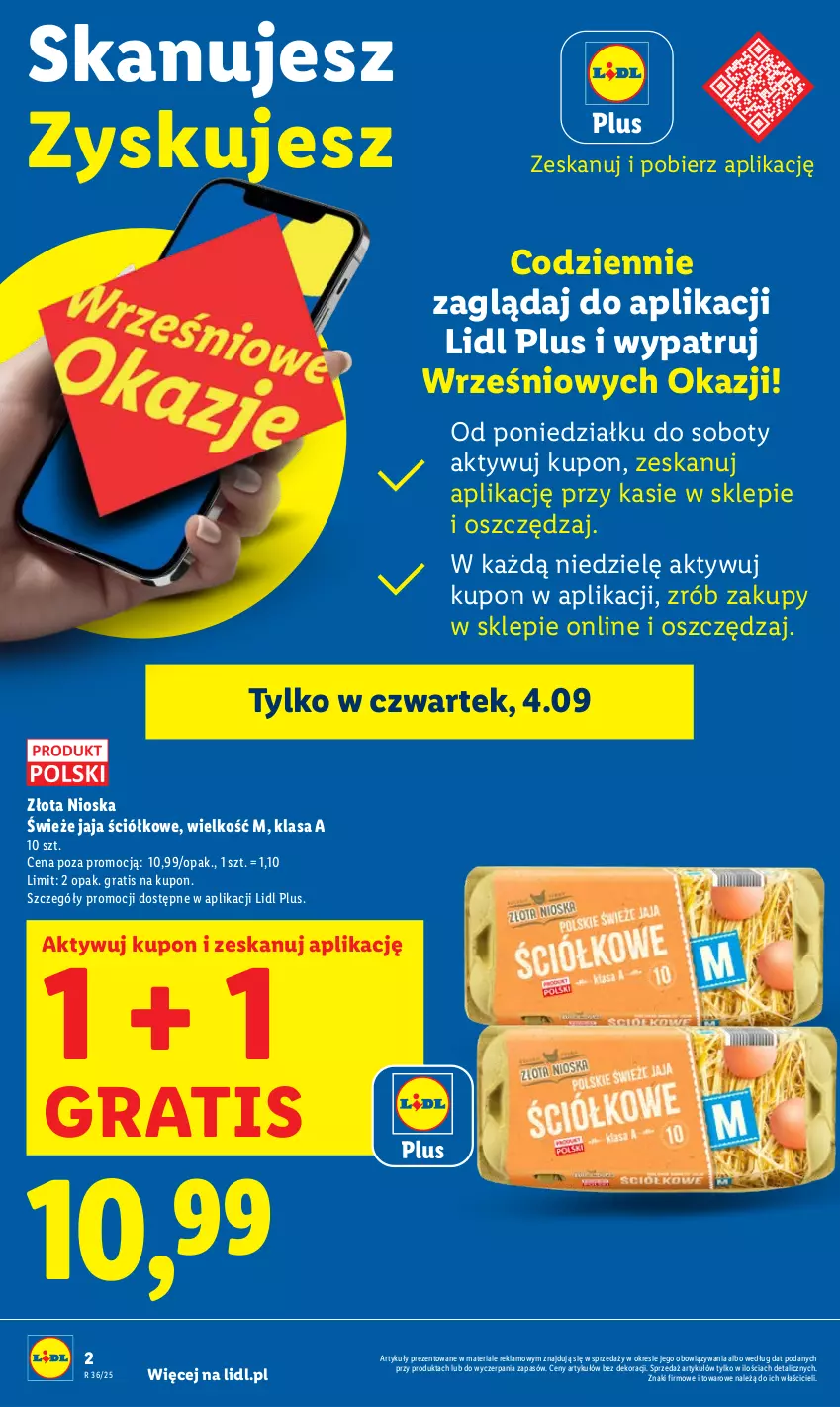 Gazetka promocyjna Lidl - GAZETKA - ważna 04.09 do 06.09.2025 - strona 2 - produkty: Gra, Jaja