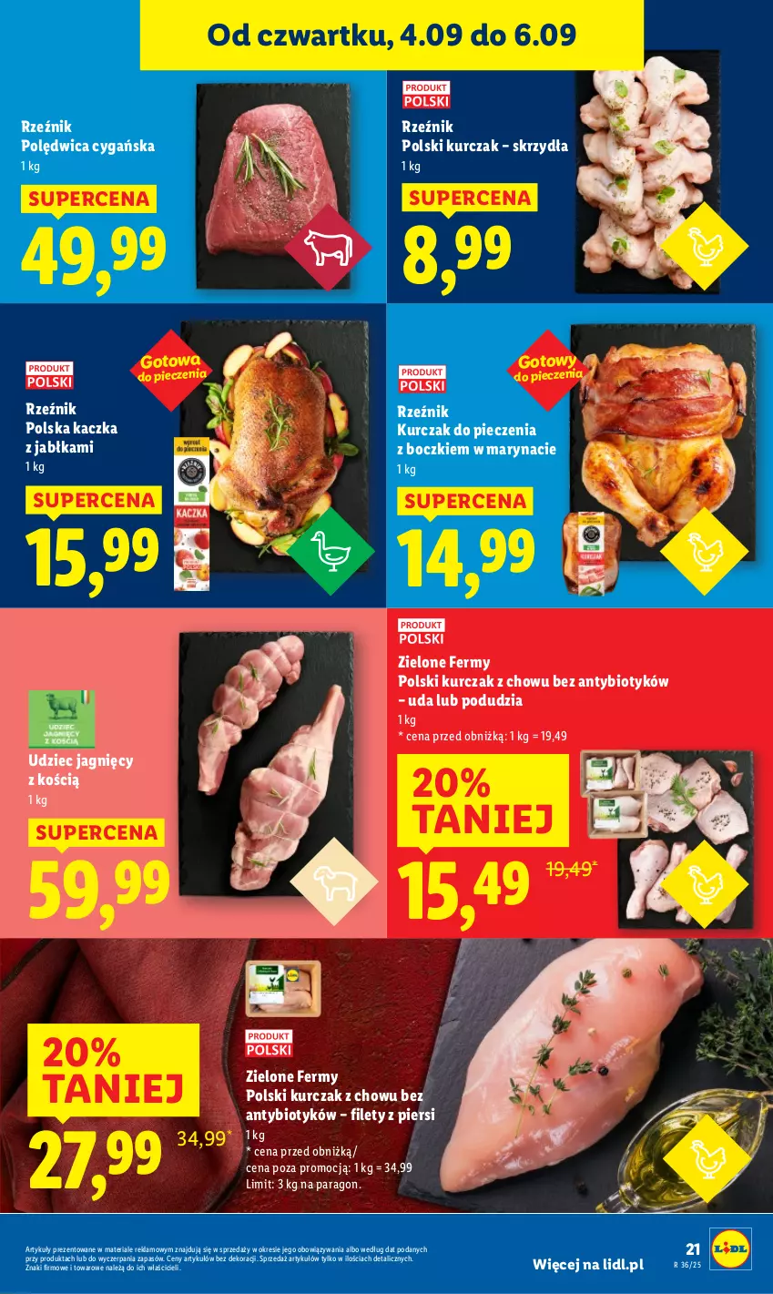 Gazetka promocyjna Lidl - GAZETKA - ważna 04.09 do 06.09.2025 - strona 25 - produkty: Jabłka, Kaczka, Kurczak, Piec, Polędwica