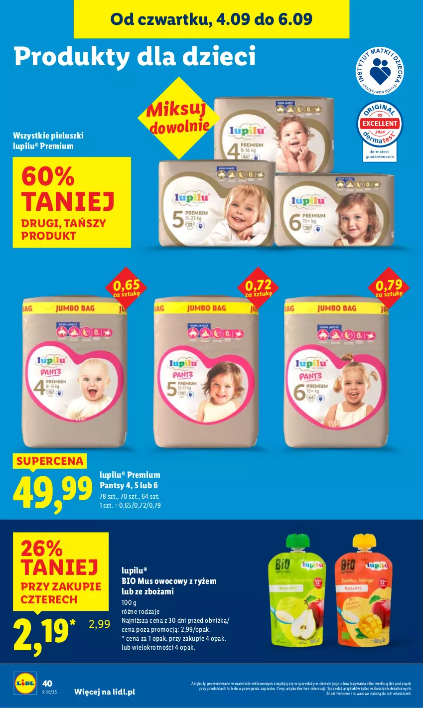 Gazetka promocyjna Lidl - GAZETKA - ważna 04.09 do 06.09.2025 - strona 48 - produkty: Dzieci, Mus, Ryż