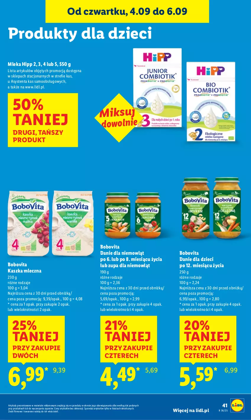 Gazetka promocyjna Lidl - GAZETKA - ważna 04.09 do 06.09.2025 - strona 49 - produkty: BoboVita, Danie dla dzieci, Dzieci, HiPP, Zupa