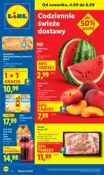 Gazetka promocyjna Lidl - GAZETKA - Gazetka - ważna od 06.09 do 06.09.2025 - strona 1 - produkty: Ser, Gra, Jaja, Coca-Cola, Pilos, Boczek, Brzoskwinie, Fanta, Gouda, Arbuz, Sprite, Fa