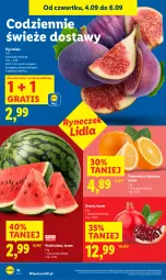 Gazetka promocyjna Lidl - GAZETKA - Gazetka - ważna od 06.09 do 06.09.2025 - strona 18 - produkty: Ser, Gra, Granat, Pomarańcze, Figi, Deser, Arbuz