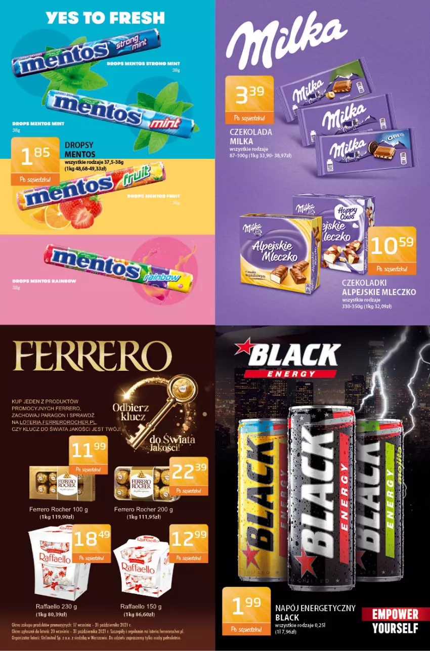 Gazetka promocyjna ABC - Gazetka - ważna 08.10 do 21.10.2021 - strona 6 - produkty: Fa, Ferrero, Ferrero Rocher, LG, Mentos, Pupa, Raffaello