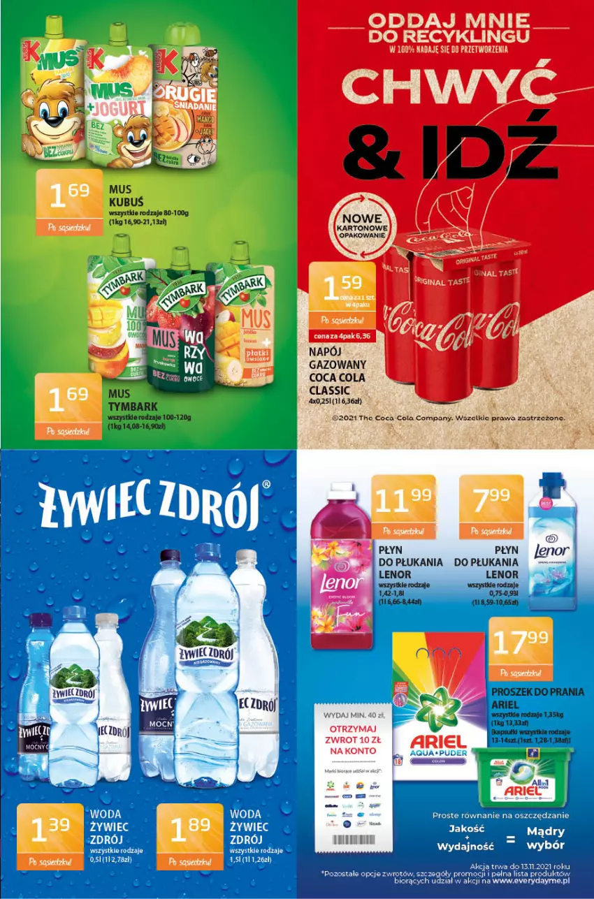 Gazetka promocyjna ABC - Gazetka - ważna 08.10 do 21.10.2021 - strona 7 - produkty: Lenor, Napój, Napój gazowany, Puder, Szal, Woda