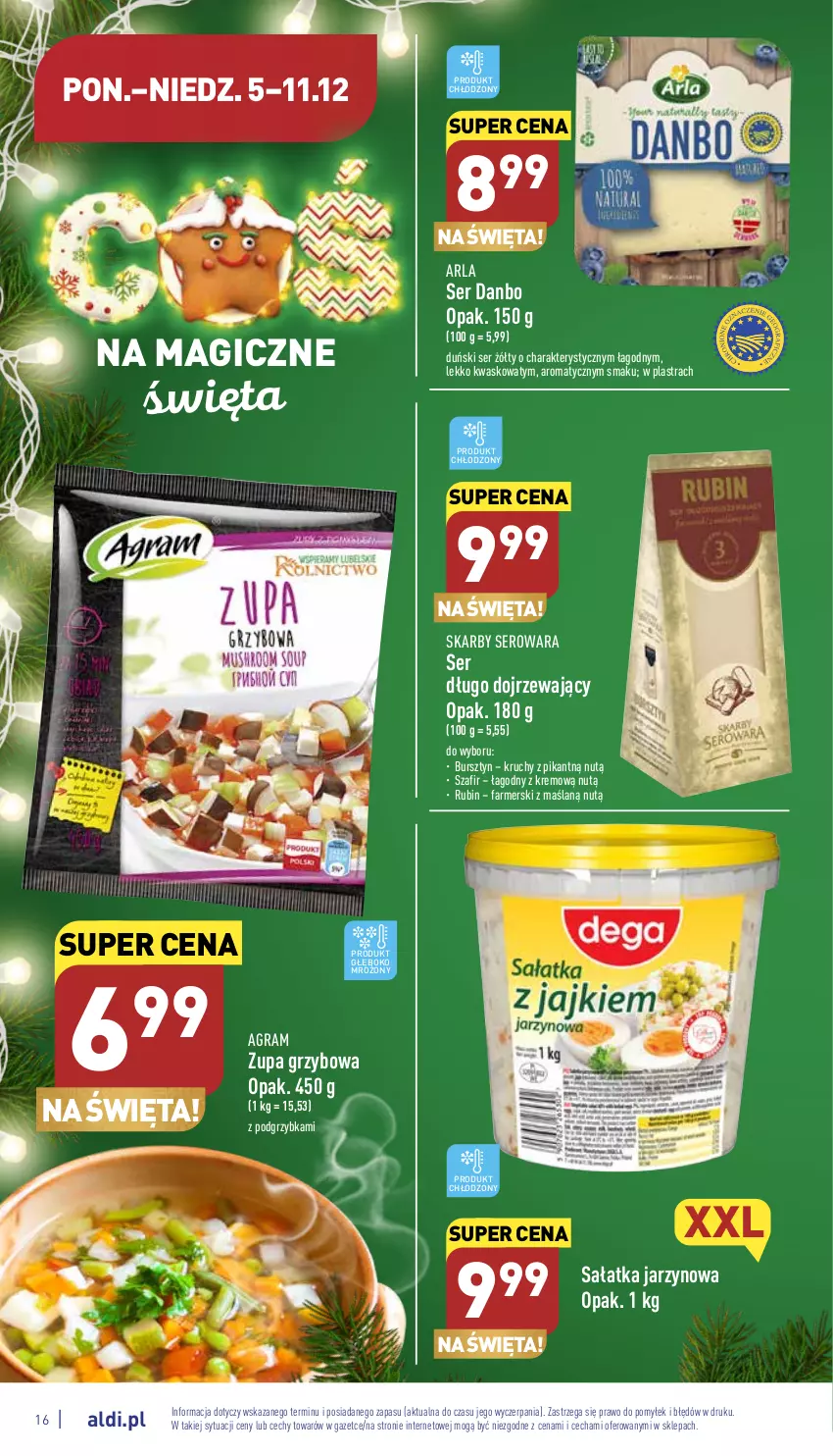 Gazetka promocyjna Aldi - Pełny katalog - ważna 05.12 do 11.12.2022 - strona 16 - produkty: Bursztyn, Fa, Gra, Rubin, Sałat, Sałatka, Ser, Zupa