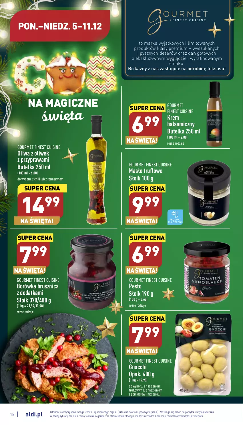 Gazetka promocyjna Aldi - Pełny katalog - ważna 05.12 do 11.12.2022 - strona 18 - produkty: Borówka, Borówka brusznica, Deser, Gnocchi, Masło, Oliwa z oliwek, Pesto, Ser