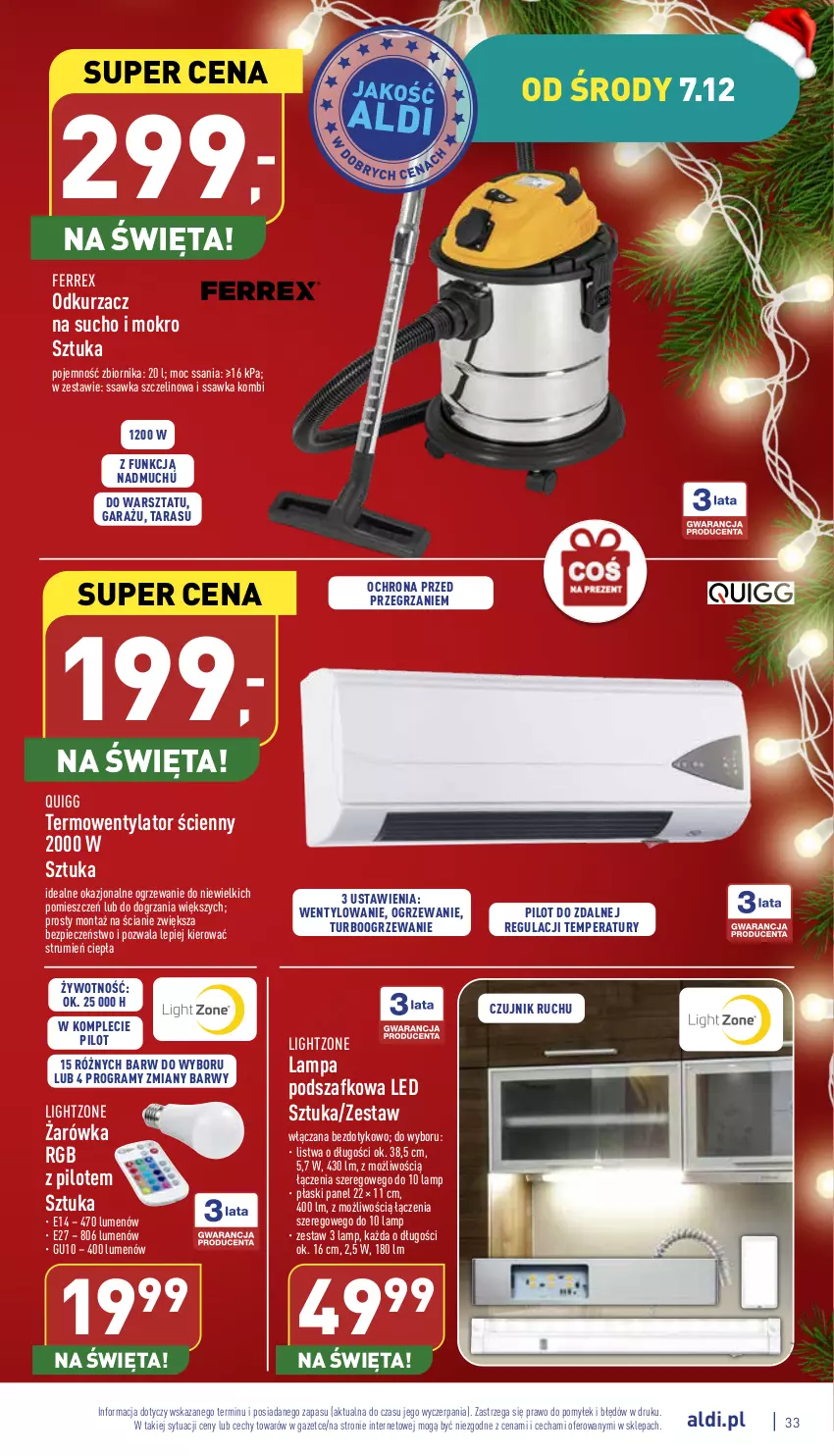 Gazetka promocyjna Aldi - Pełny katalog - ważna 05.12 do 11.12.2022 - strona 33 - produkty: Garaż, Gra, Lampa, Listwa, Odkurzacz, Ogrzewanie, Piec, Rum, Termowentylator