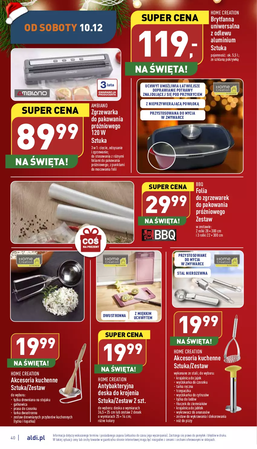 Gazetka promocyjna Aldi - Pełny katalog - ważna 05.12 do 11.12.2022 - strona 40 - produkty: Ananas, Deska do krojenia, Fa, Rolki, Stojak, Tarka, Tłuczek, Trzepaczka, Warka, Wyciskarka