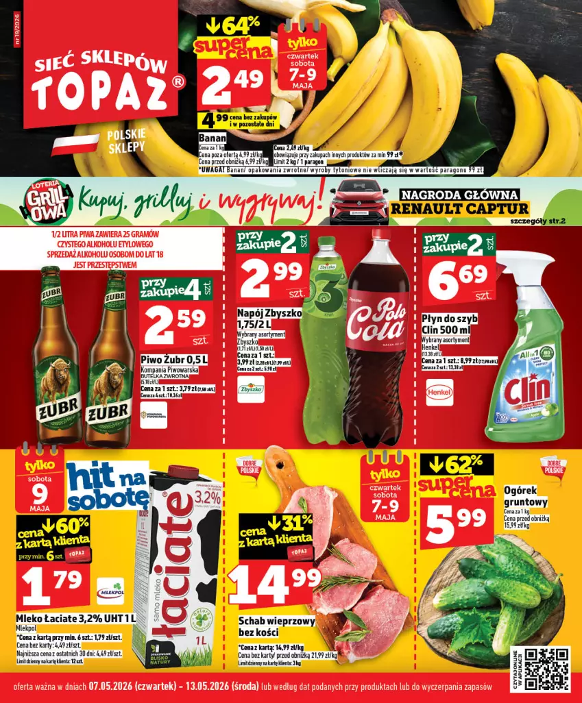 Gazetka promocyjna Topaz - Gazetka - ważna 07.05 do 13.05.2026 - strona 1 - produkty: Gra, Piwa