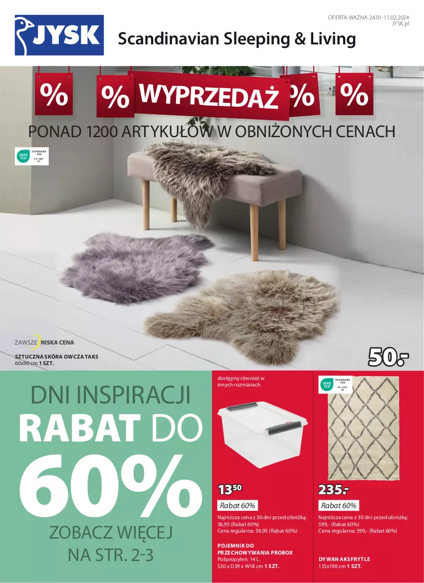 Gazetka promocyjna Jysk - Oferta tygodnia - ważna 24.01 do 11.02.2024 - strona 2 - produkty: Dywan, Pojemnik, Pojemnik do przechowywania