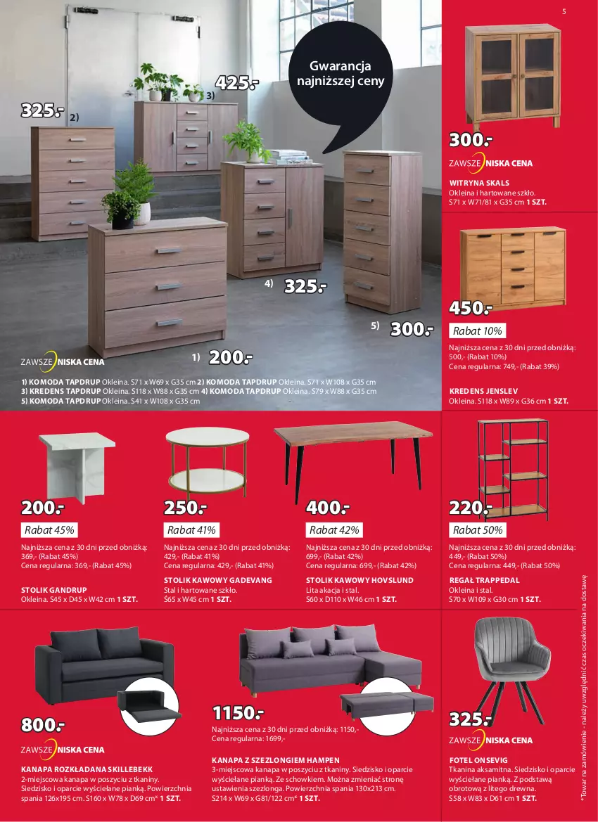 Gazetka promocyjna Jysk - Oferta tygodnia - ważna 24.01 do 11.02.2024 - strona 6 - produkty: Aksam, Fotel, Kanapa, Komoda, Kredens, Moda, Regał, Siedzisko, Stolik, Stolik kawowy, Szezlong, Witryna