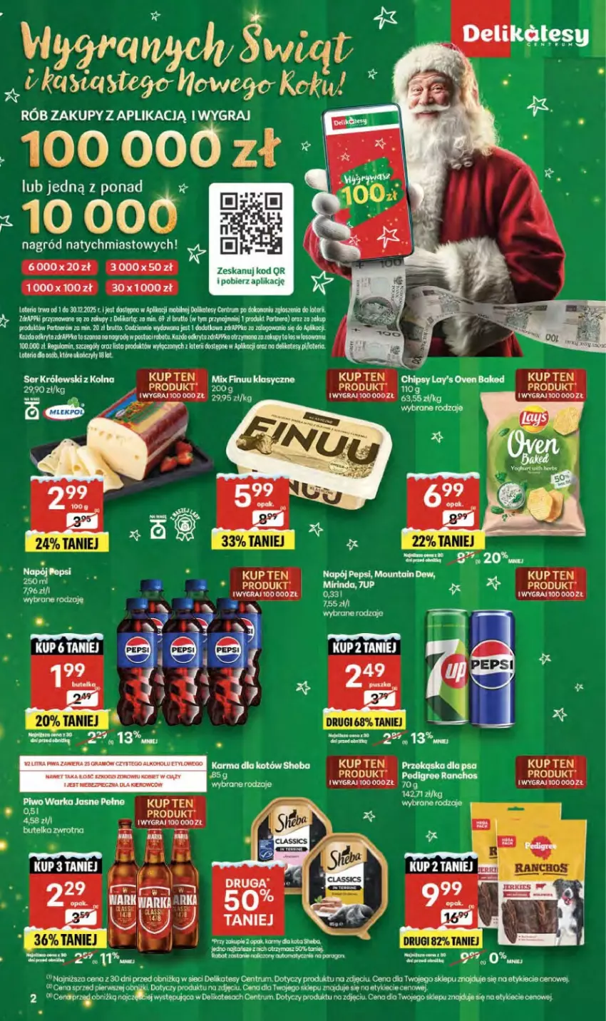 Gazetka promocyjna Delikatesy Centrum - Franczyza DC51 Czwartek - ważna 18.12 do 23.12.2025 - strona 2 - produkty: Chipsy, Finuu, Gra, Koc, Kosz, Królewski, Mobil, NBA, Piec, Piwa, Por, Robot, Rum, Ser
