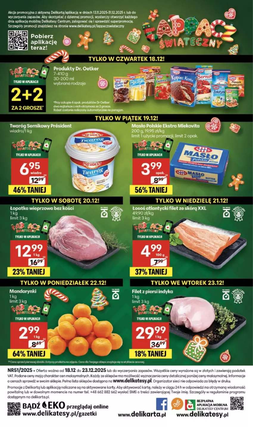 Gazetka promocyjna Delikatesy Centrum - Franczyza DC51 Czwartek - ważna 18.12 do 23.12.2025 - strona 42 - produkty: Dr. Oetker, Fa, Gra, Mandarynki, Masło, Mleko, Mlekovita, Mobil, Rum, Tera, Wiadro