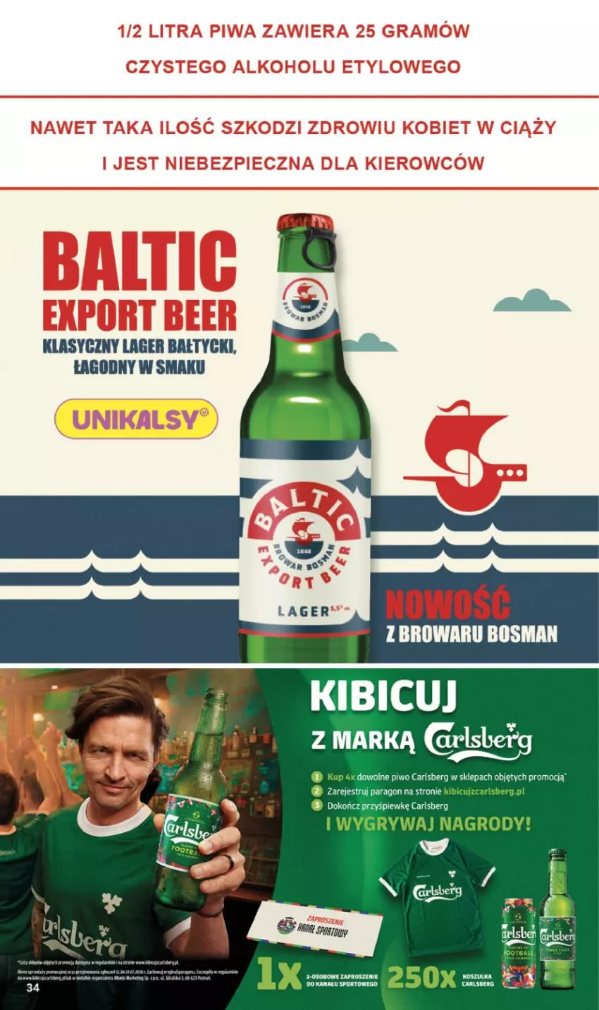 Gazetka promocyjna Delikatesy Centrum - Franczyza DC25 Czwartek - ważna 18.06 do 24.06.2026 - strona 34 - produkty: BIC, Carlsberg, Gry, Piwo