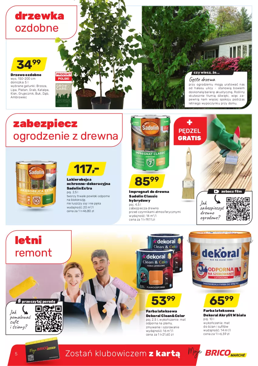 Gazetka promocyjna Bricomarche - Gazetka - ważna 16.06 do 27.06.2021 - strona 5 - produkty: Dekoral, Fa, Farba lateksowa, Gra, Lakier, Piec, Por