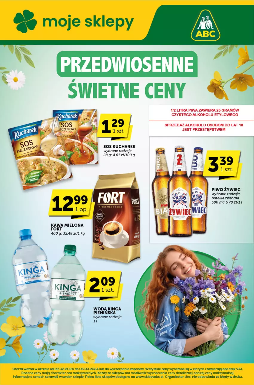 Gazetka promocyjna ABC - ważna 22.02 do 05.03.2024 - strona 1 - produkty: Fa, Gra, Kawa, Kawa mielona, Kucharek, Piwa, Piwo, Sos