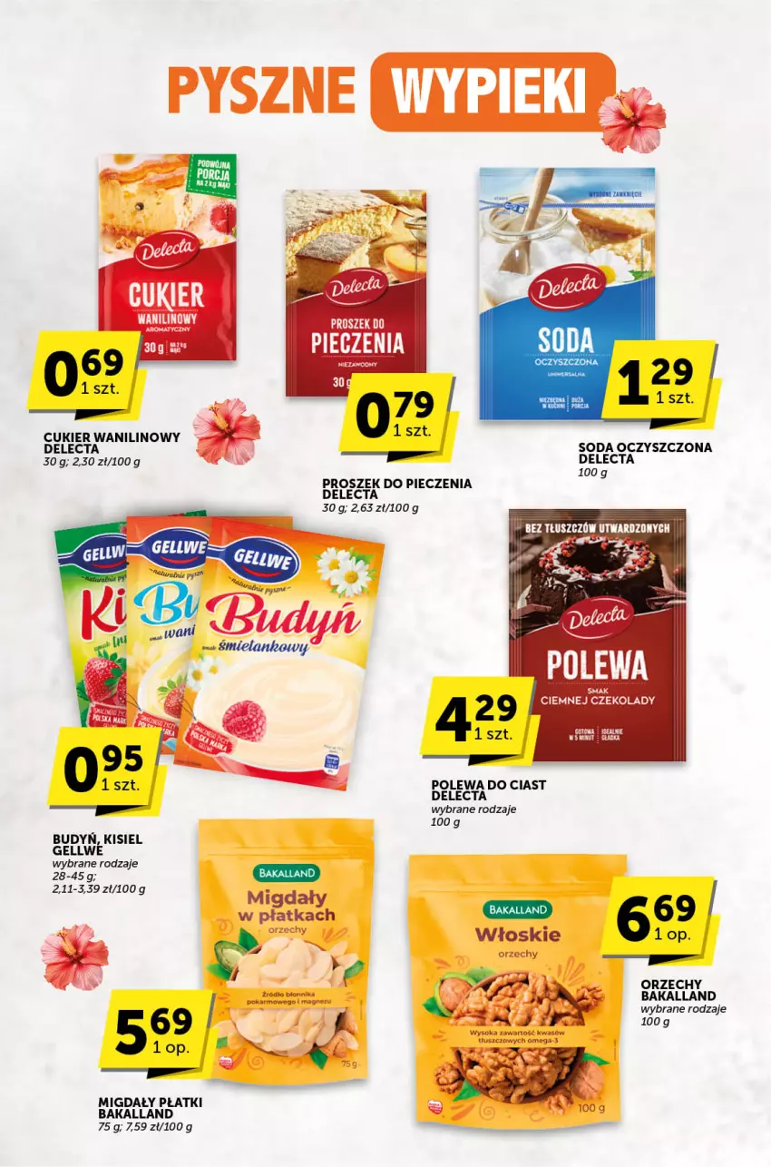 Gazetka promocyjna ABC - ważna 22.02 do 05.03.2024 - strona 11 - produkty: Bakalland, Budyń, Cukier, Cukier wanilinowy, Delecta, Kisiel, Migdały, Omega-3, Piec, Proszek do pieczenia, Soda oczyszczona