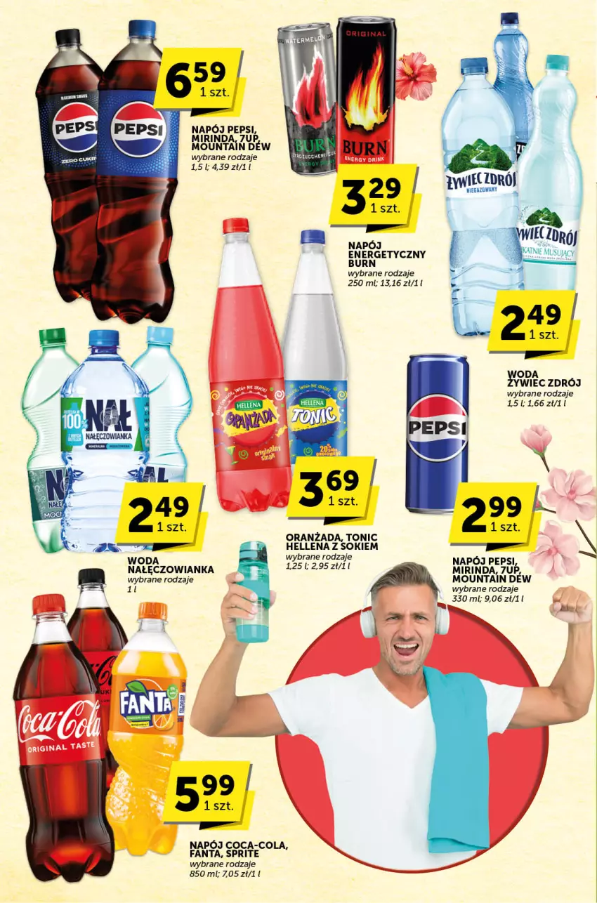 Gazetka promocyjna ABC - ważna 22.02 do 05.03.2024 - strona 16 - produkty: 7up, Coca-Cola, Fa, Fanta, Hellena, Mirinda, Mus, Nałęczowianka, Napój, Oranżada, Pepsi, Sok, Sprite