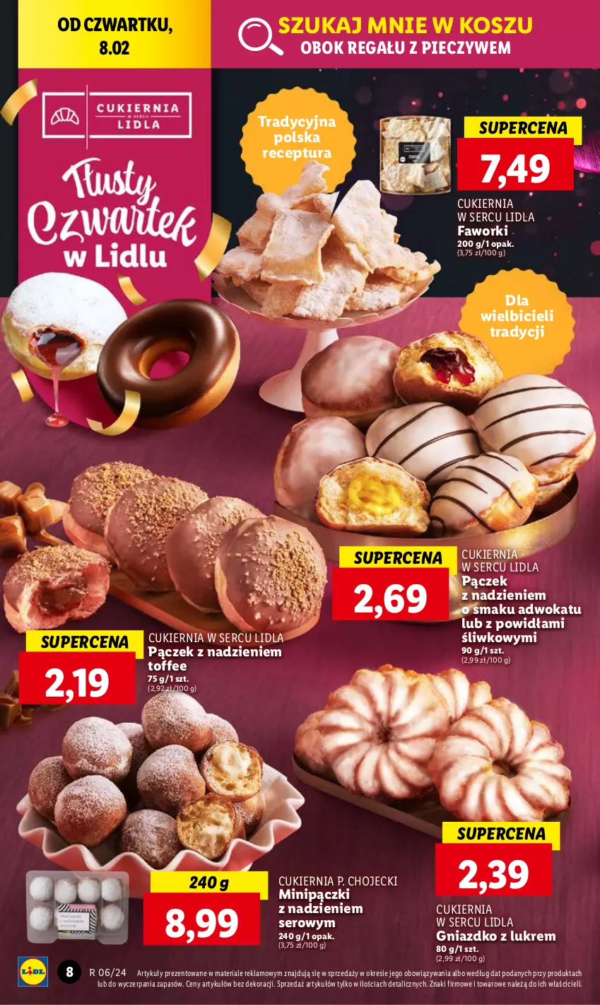 Gazetka promocyjna Lidl - GAZETKA - ważna 08.02 do 10.02.2024 - strona 10 - produkty: BIC, Cukier, Fa, Faworki, Kosz, Pączek, Piec, Regał, Ser